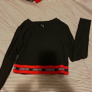 Victoria Secret Sport work out black crop top